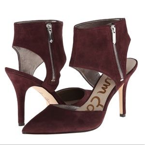 Sam Edelman Zaida Pump, Burgundy Suede, Sz 7.5